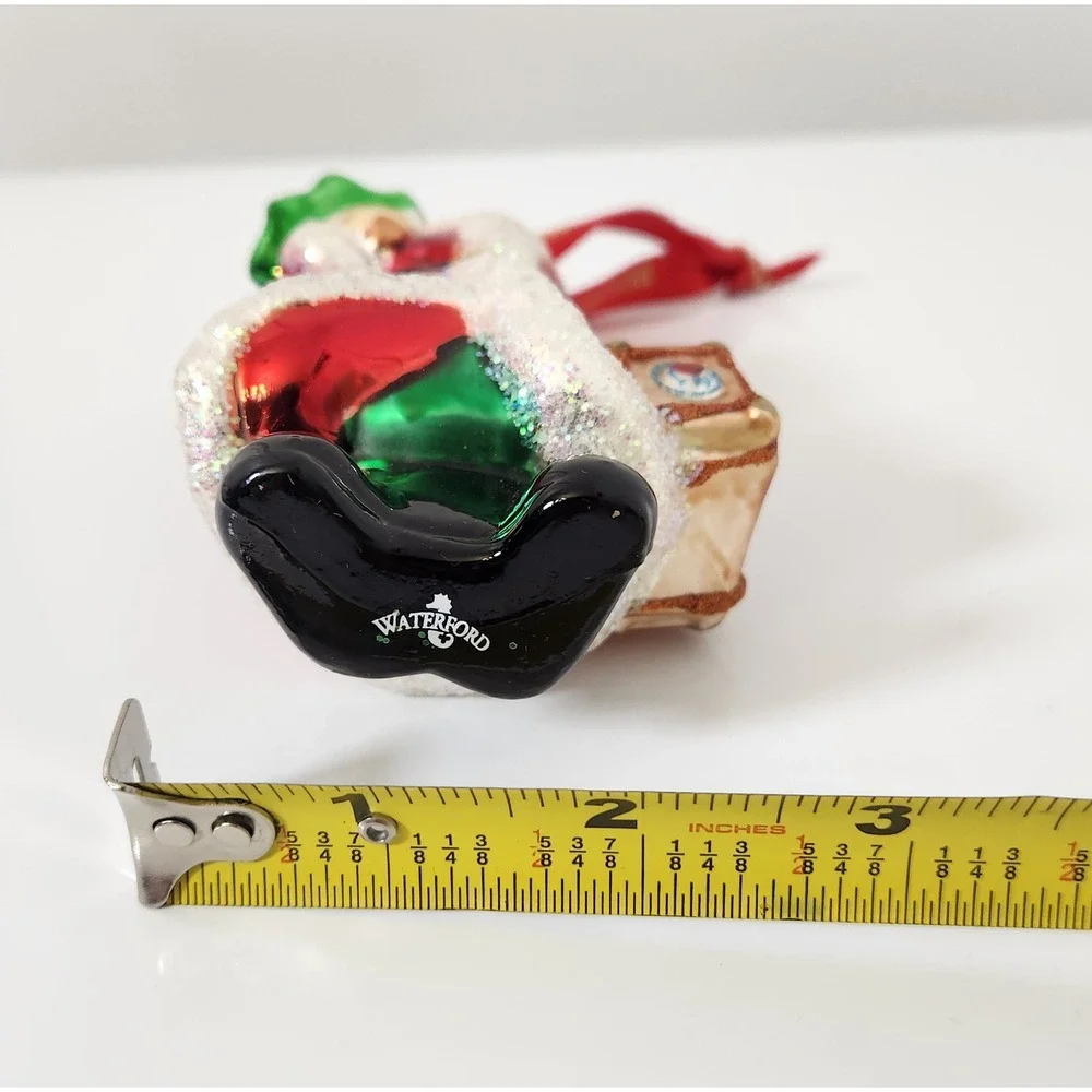 Waterford Holiday Traveling Santa London Glass Heirloom Christmas Ornament‎